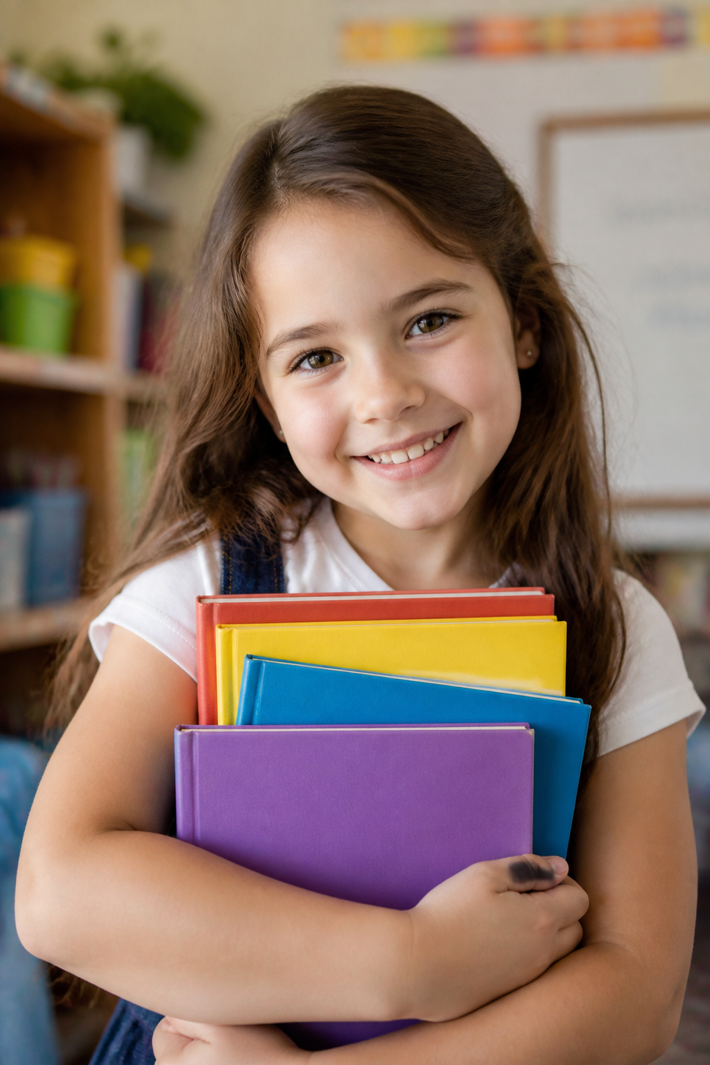 Child with books
